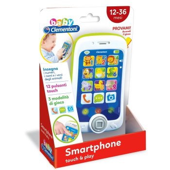 clementoni gioco baby smartphone touch & play 12-36 mesi